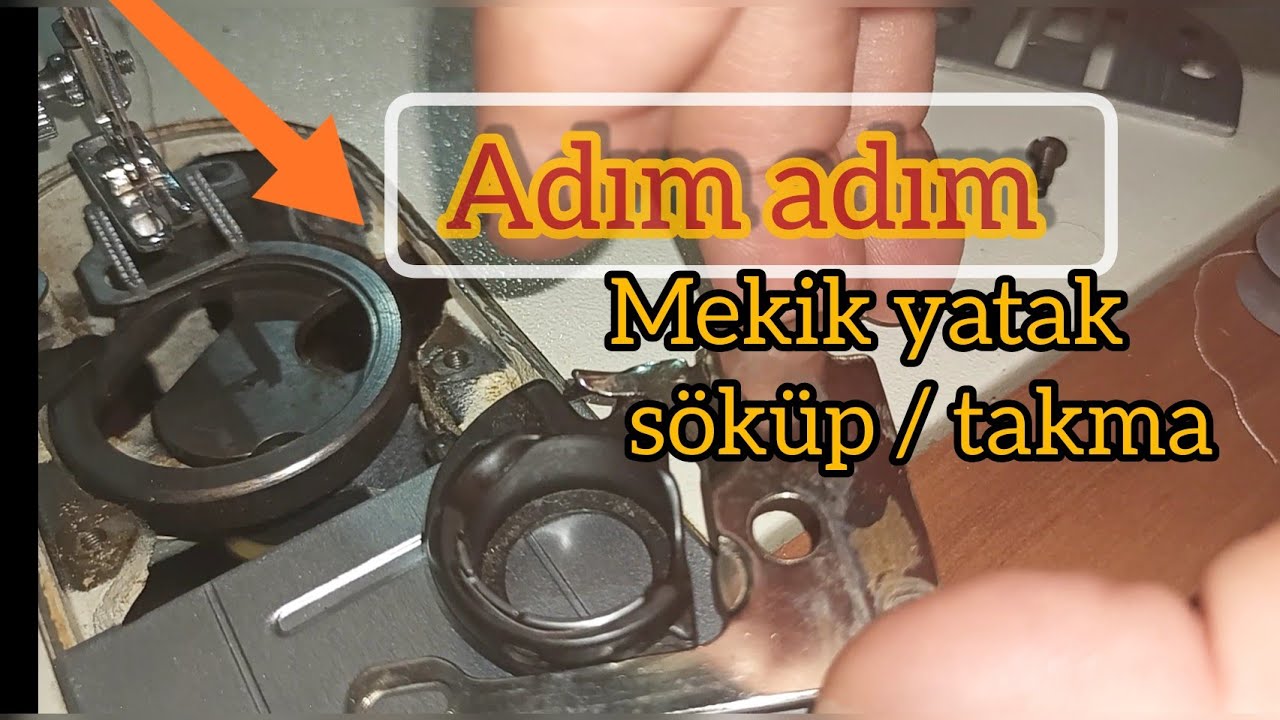 Dikiş makinası Mekik nasıl takılır ? Mekik yatağı sökme Singer mekik takma / Sewing machine singer