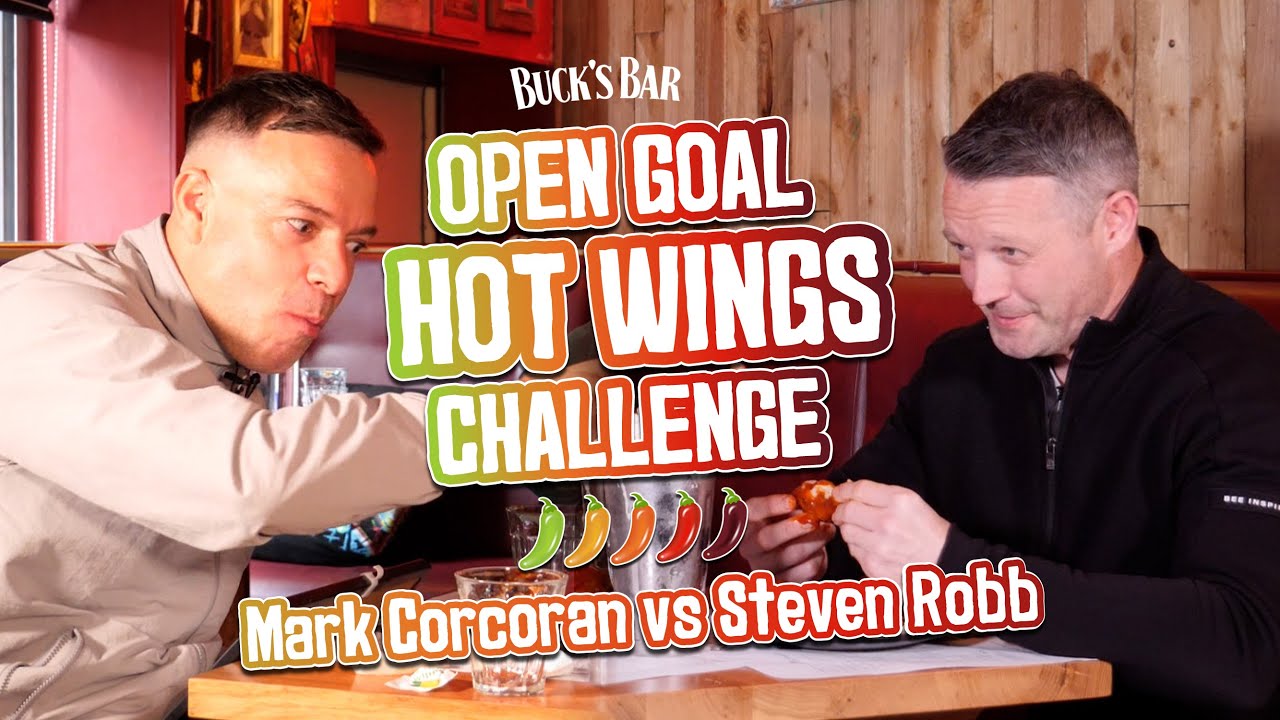 🔥🥵 BEE INSPIRED OWNERS & EX FOOTBALLERS MARK CORCORAN v STEVEN ROBB | Buck's Bar Hot Wings Challenge