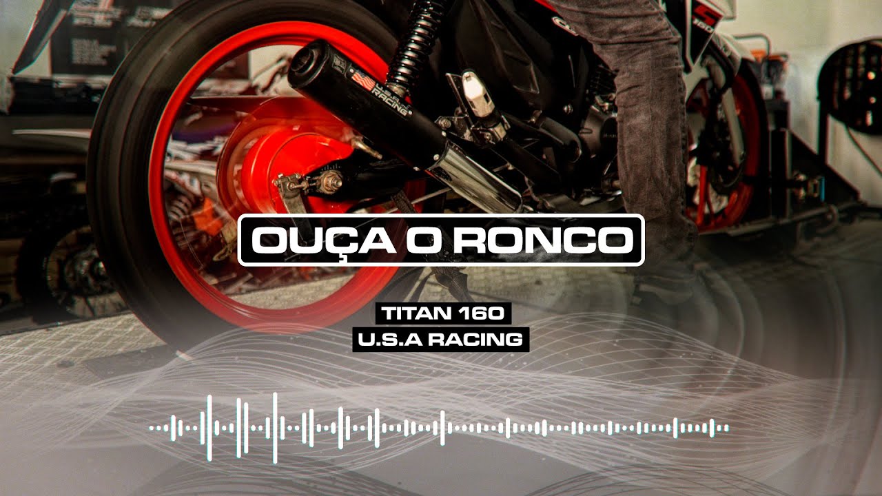 ESCAPAMENTO ESPORTIVO (U.S.A RACING)  NA TITAN 160 - O RONCO FICOU SENSACIONAL!!!