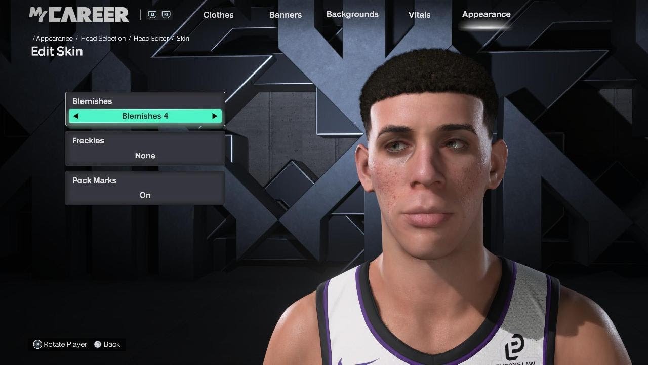 NBA 2K26 Lonzo Ball Chino Hills Face Creation