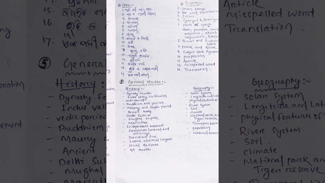 OSSSC RI AMIN ARI ICDS SUPERVISOR Prelims detailed syllabus#osssc #youtubeshorts #studious aspirant