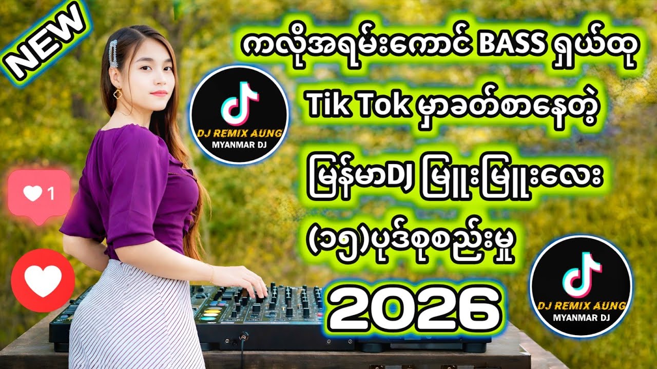 ကလစ်အမိုက်ဆုံး BASS ရှိတဲ့Tik Tok မှာ လူကြိုက်များမြန်မာ DJ Remix သီချင်း(၂၆) စုစည်းမှု2026