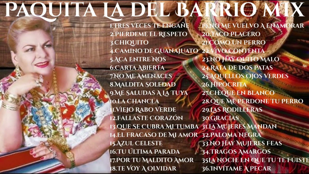 Paquita La Del Barrio Mix