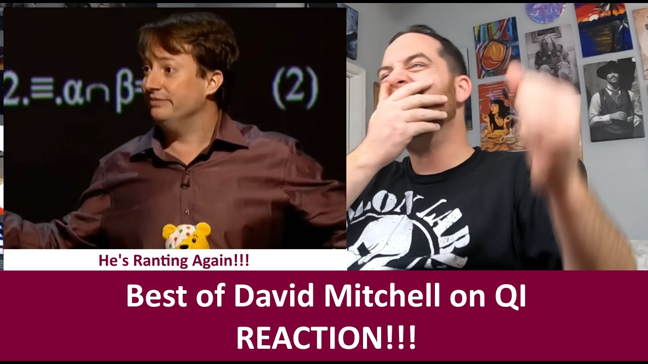 American Reacts: ЛУЧШЕЕ ИЗ ВЫСТУПЛЕНИЙ ДЭВИДА МИТЧЕЛЛА на QI! Он всегда смешит Стивена Фрая! РЕАКЦИЯ