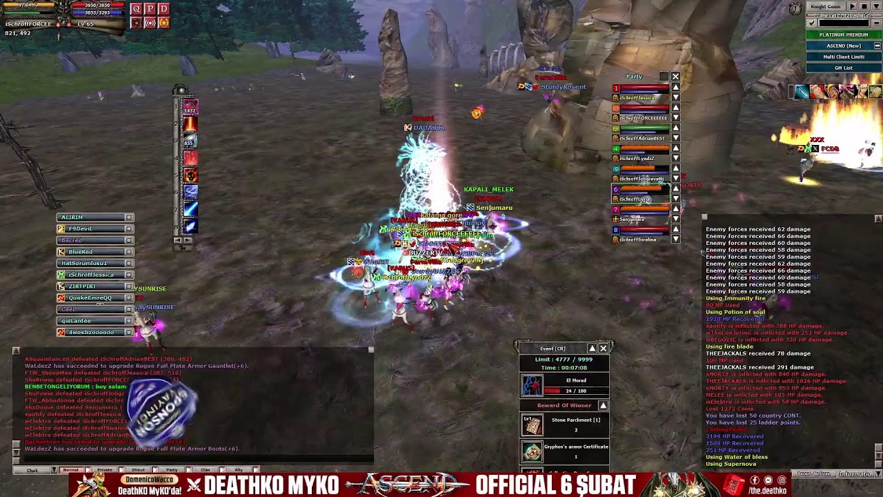 #DeathKO Myko ASCEND! - FORCEEEEEE PK  & FARM Yayını