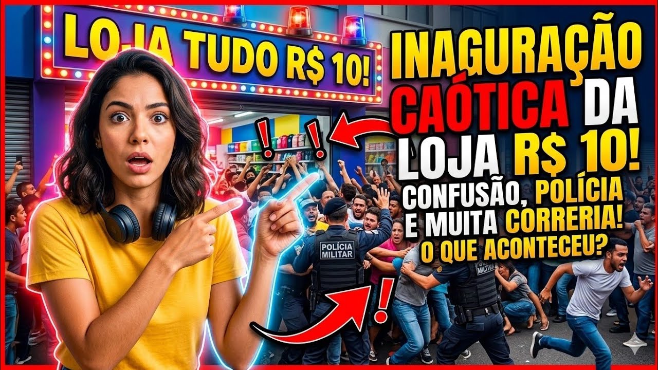 Inauguração de loja causa tumulto em loja...Suco de Brasil... #brazil #noticias #entregadormilgrall 