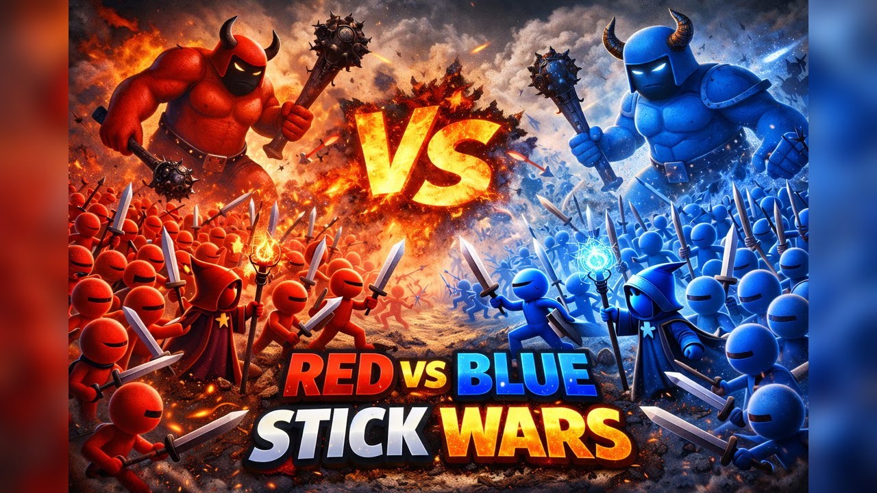 Stick Wars Red vs Blue. Who will win?