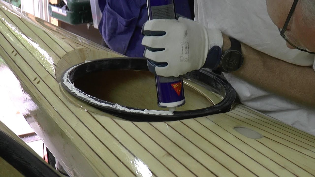 Installing hatches, rudder and deck lines on a DIY Kayak #145