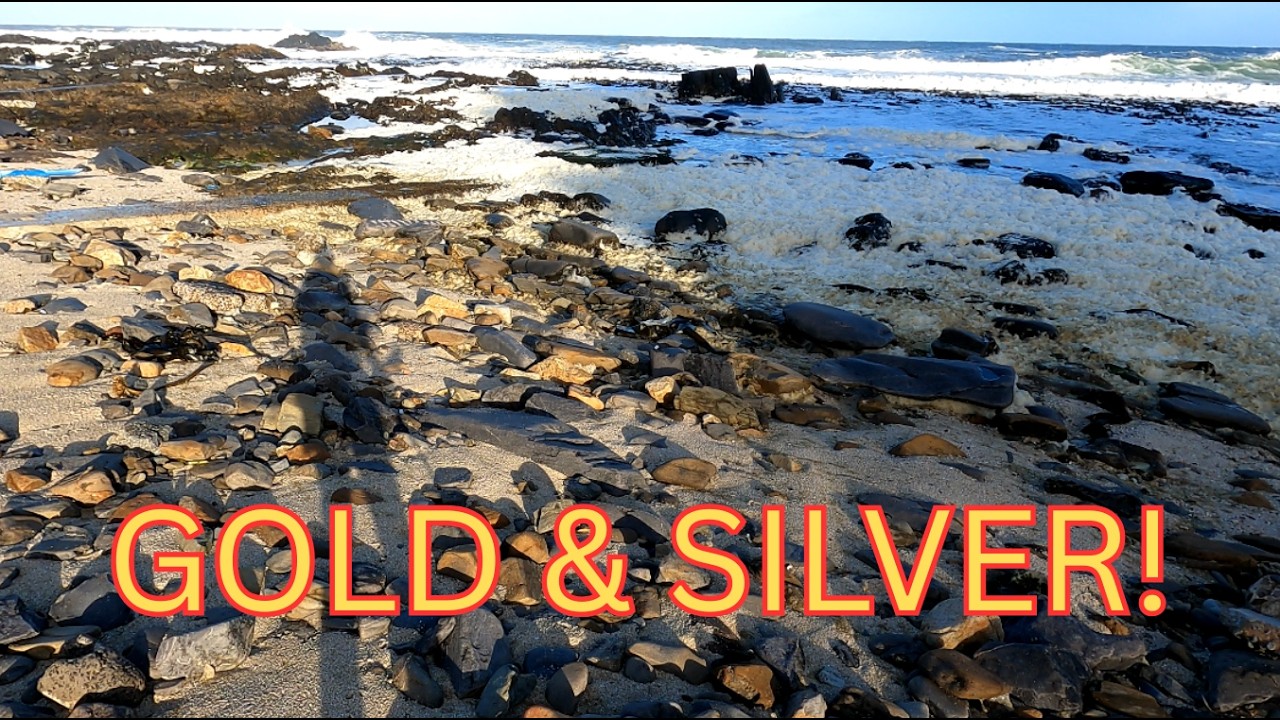GOLD & SILVER Finds Metal Detecting | Rocky Beach Haul