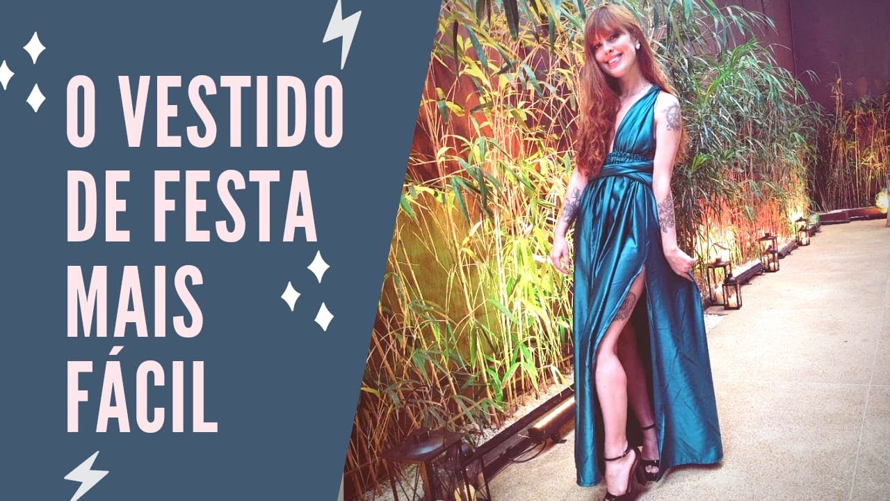 Vestido Mil Formas com Fenda MUITO FÁCIL!