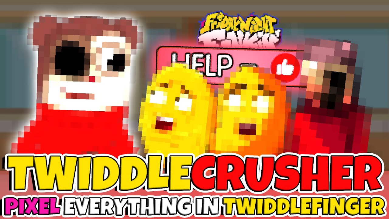 Friday Night Funkin' TWIDDLEFINGER BUT PIXEL EVERYTHING TWIDDLECRUSHER
