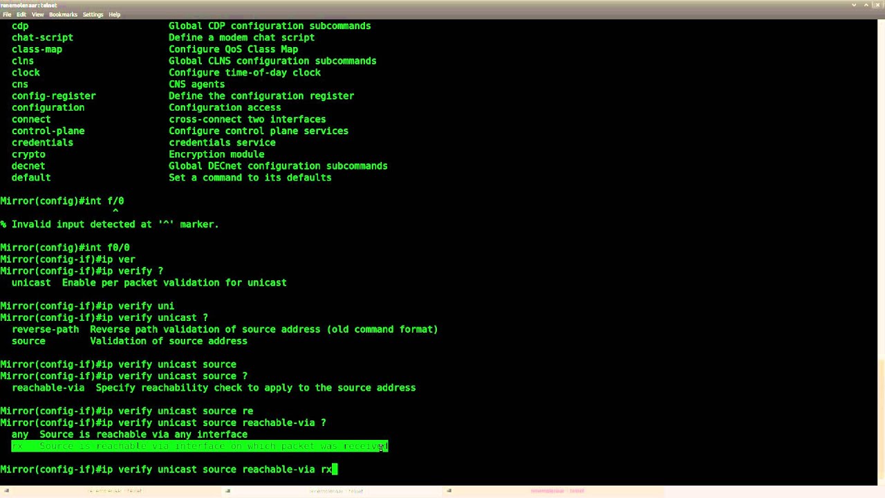Unicast Reverse Path Forwarding