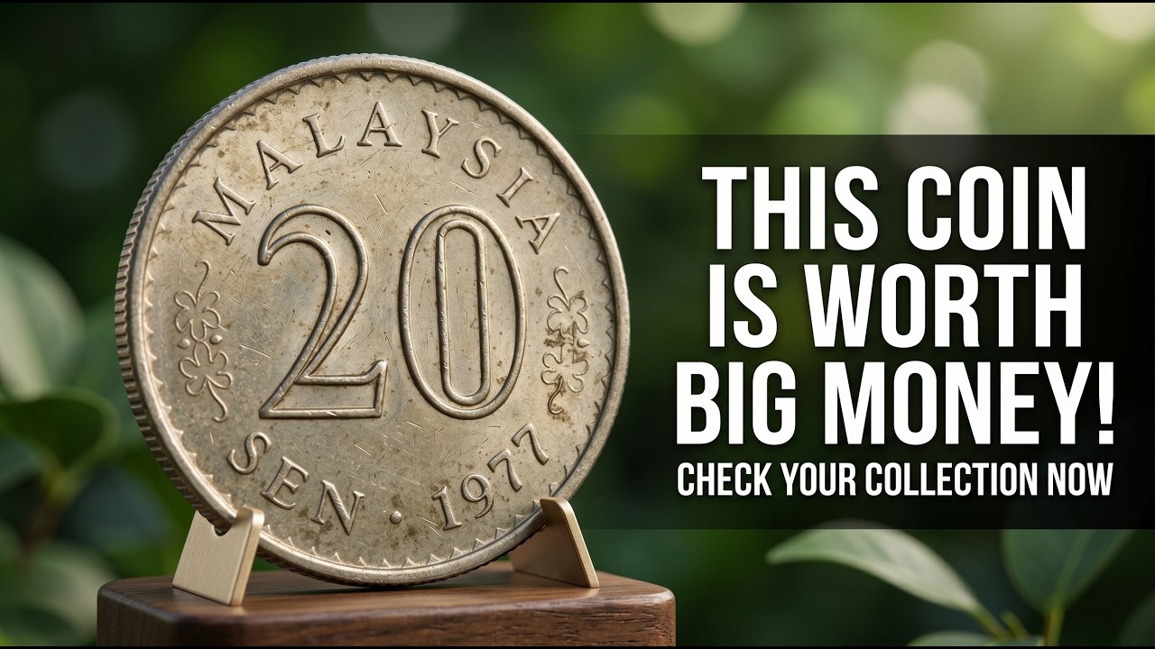 Rare 1977 Malaysia 20 Sen Coin. Hidden Treasure Found In Old Coin Collection.