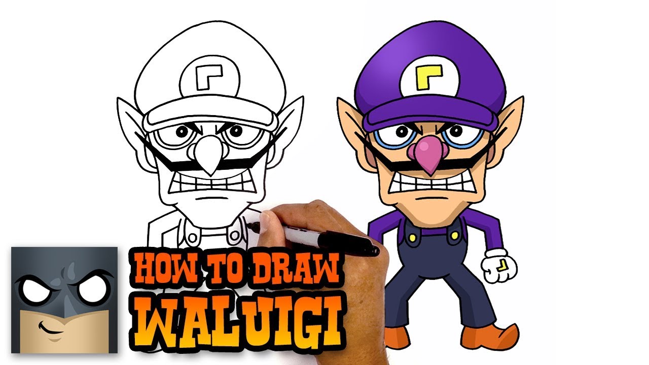 How to Draw Waluigi | Super Mario | Awesome Step-by-Step Tutorial
