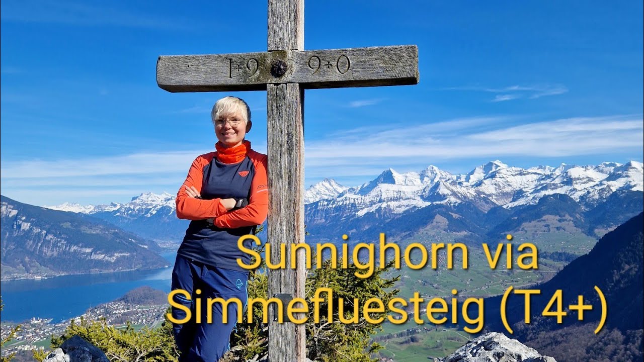 Sunnighorn via Simmefluesteig (T4+) - alpine Wanderung - Absicherung mit Klettersteigset möglich