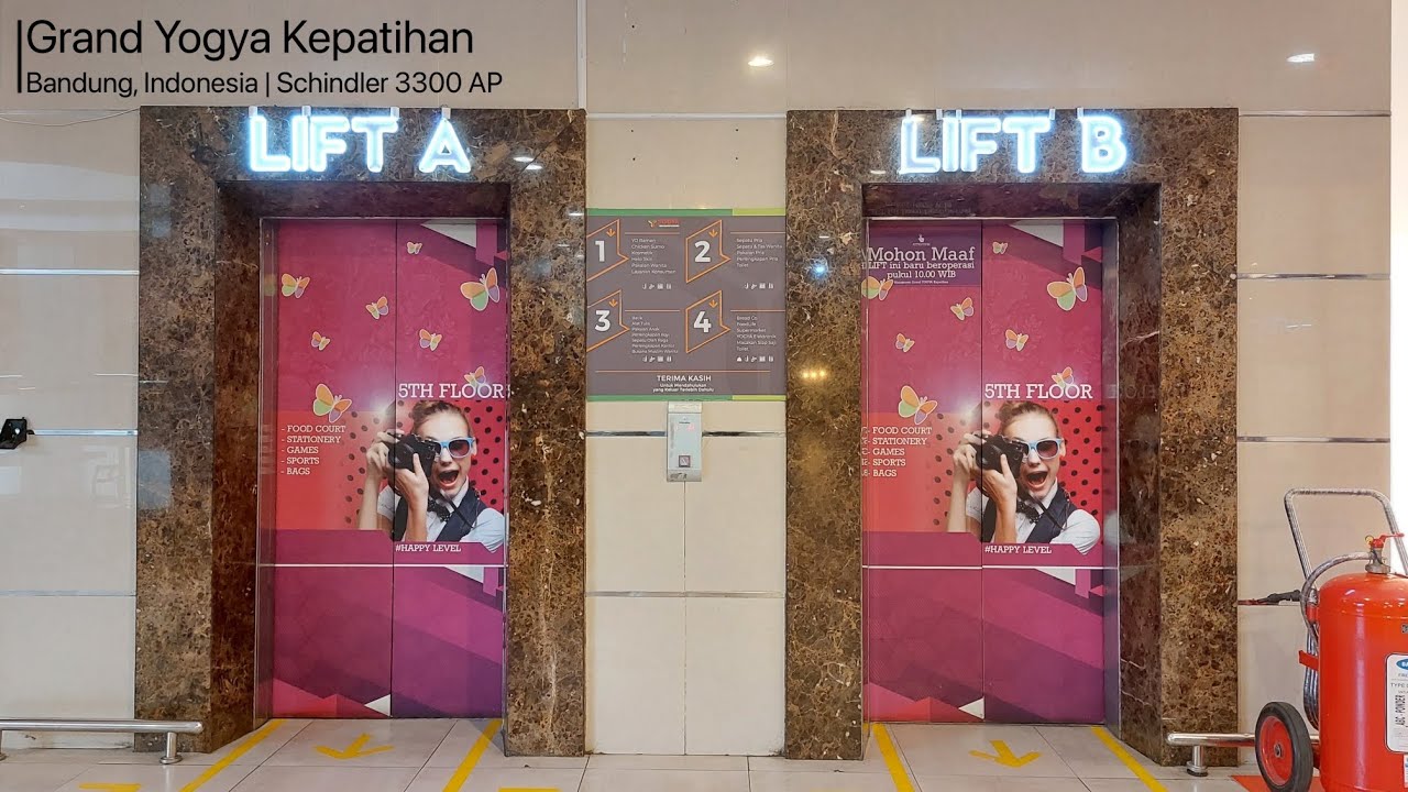 Schindler 3300 AP Traction Elevator at Grand Yogya Kepatihan, Bandung