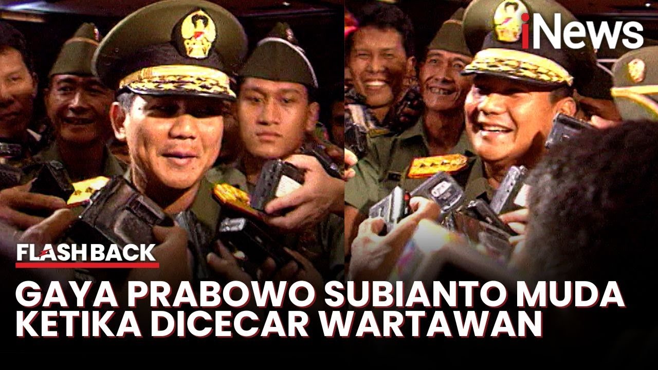 Gaya Prabowo Subianto Muda Ketika Dicecar Wartawan saat Sertijab Dansesko ABRI