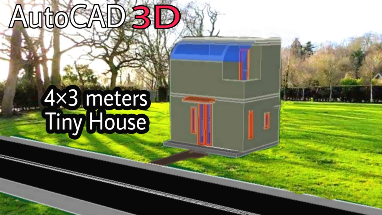4×3 meters House Modelling | AutoCad 3D