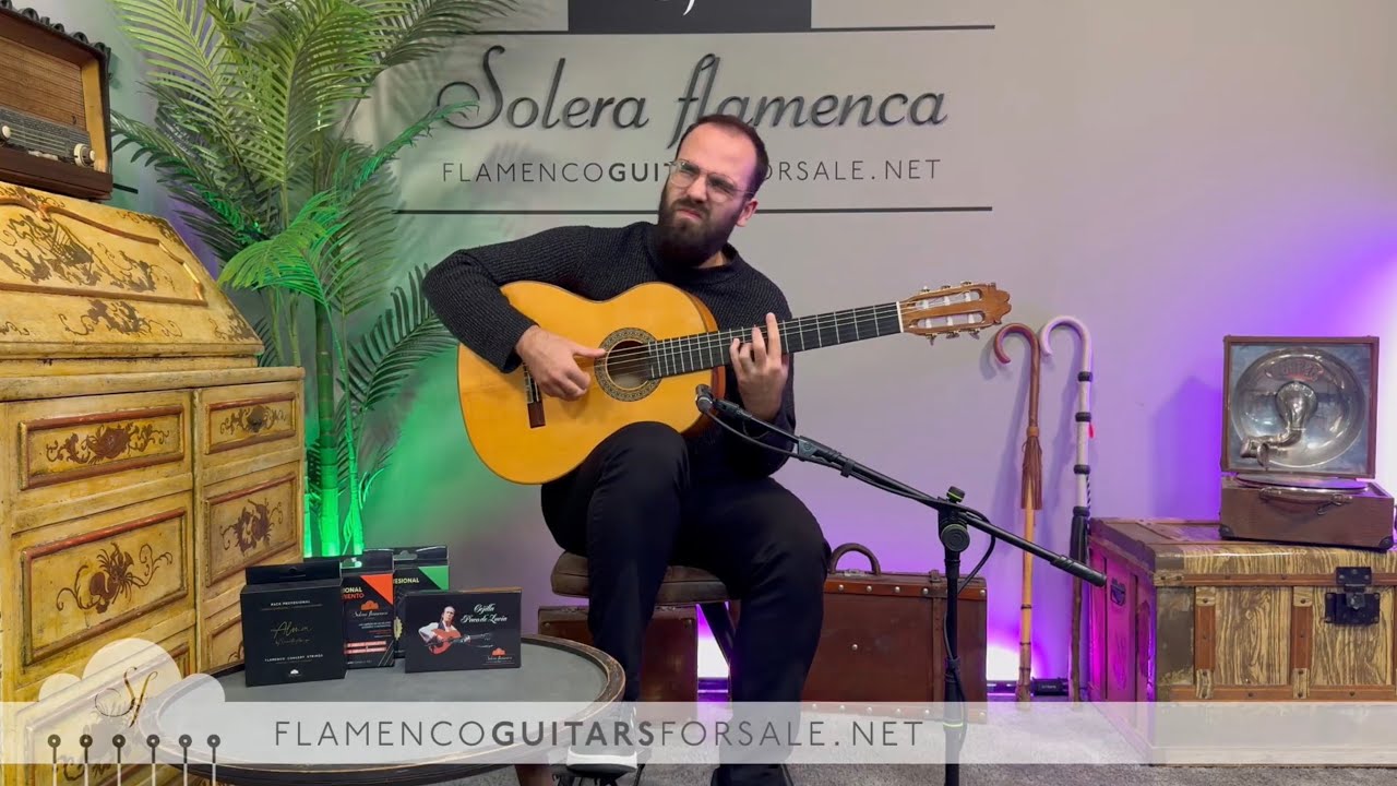 Francisco S&aacute;nchez 2019 flamenco guitar for sale played by Toni Abell&aacute;n