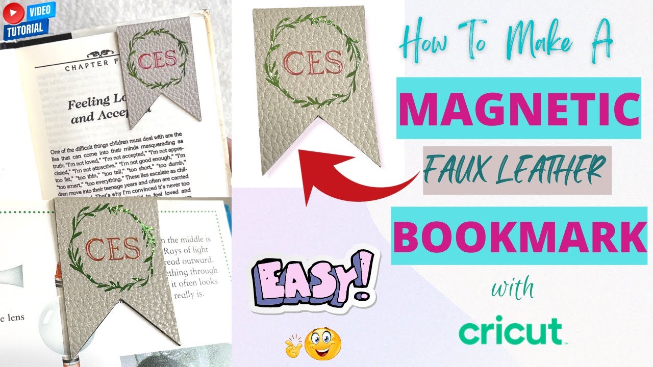 Как сделать магнитную закладку | ОЧЕНЬ ПРОСТО | Искусственная кожа | Cricut | Своими руками от Ce...