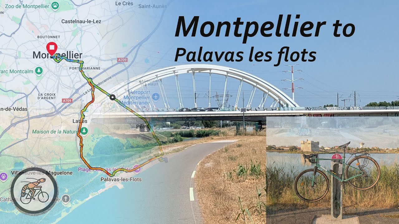 Biking Montpellier France  Beach loop through Palavas-les-Flots
