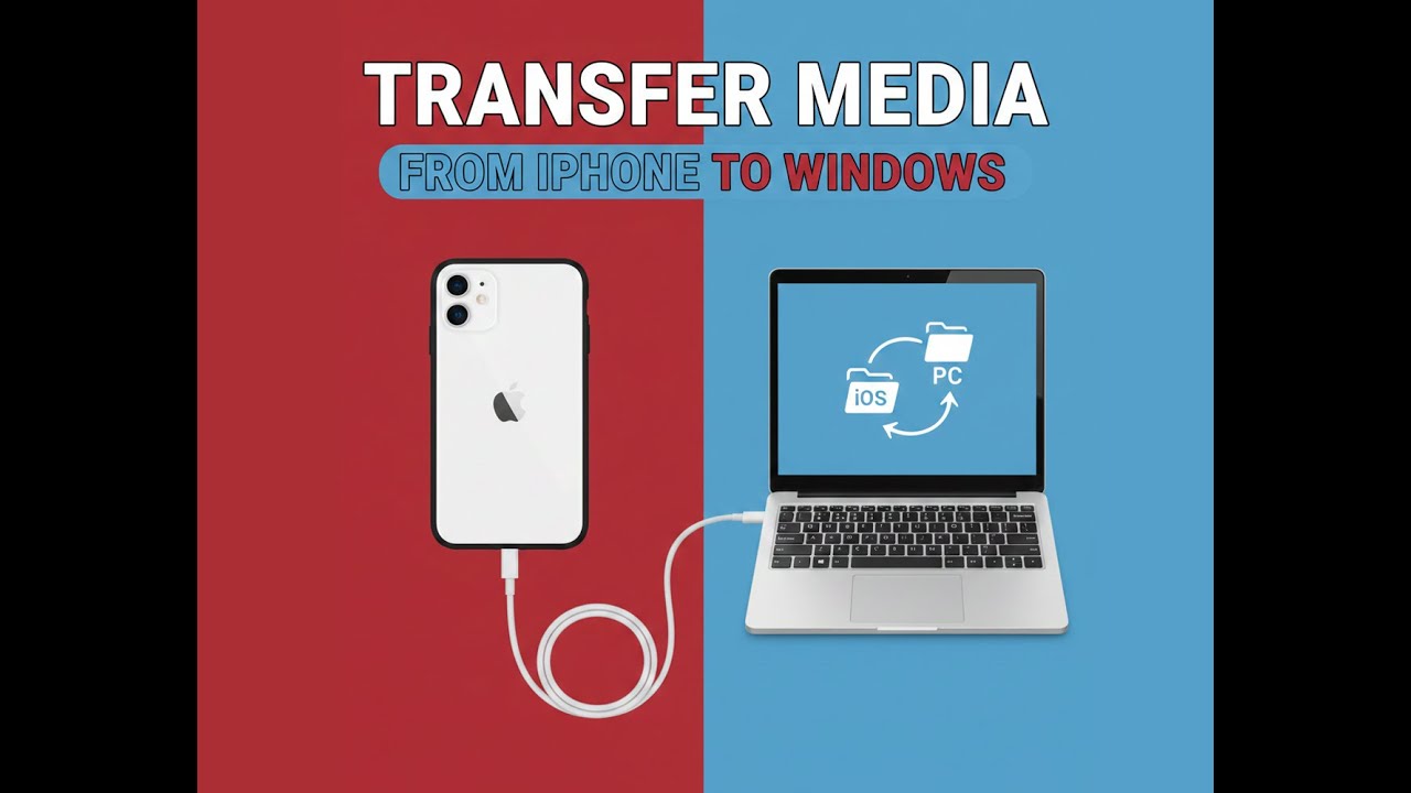 Fastest way to transfer Media from iPhone to Windows ( Cable method )