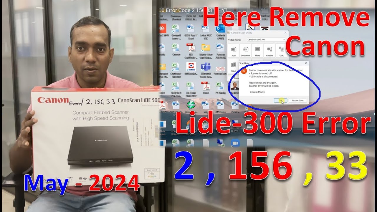 Canon 300 Lide Error Code 2 156 33 Solution May_2024
