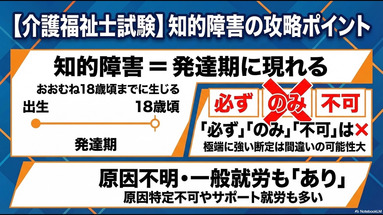 知的障害の基本と解答のコツ 第38回問92を徹底解説！【介護福祉士国家試験】