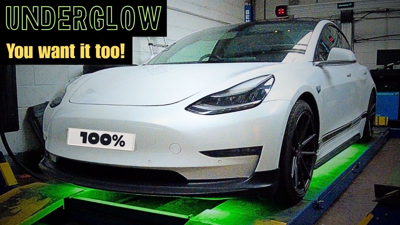 Неоновая подсветка днища на Tesla Model 3 — вы же этого хотите! #EVbase