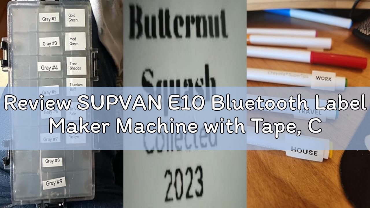 Review SUPVAN E10 Bluetooth Label Maker Machine with Tape, Continuous Waterproof Label, Versatile Ap