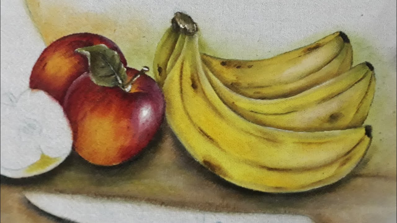 Como pintar bananas em tecido.