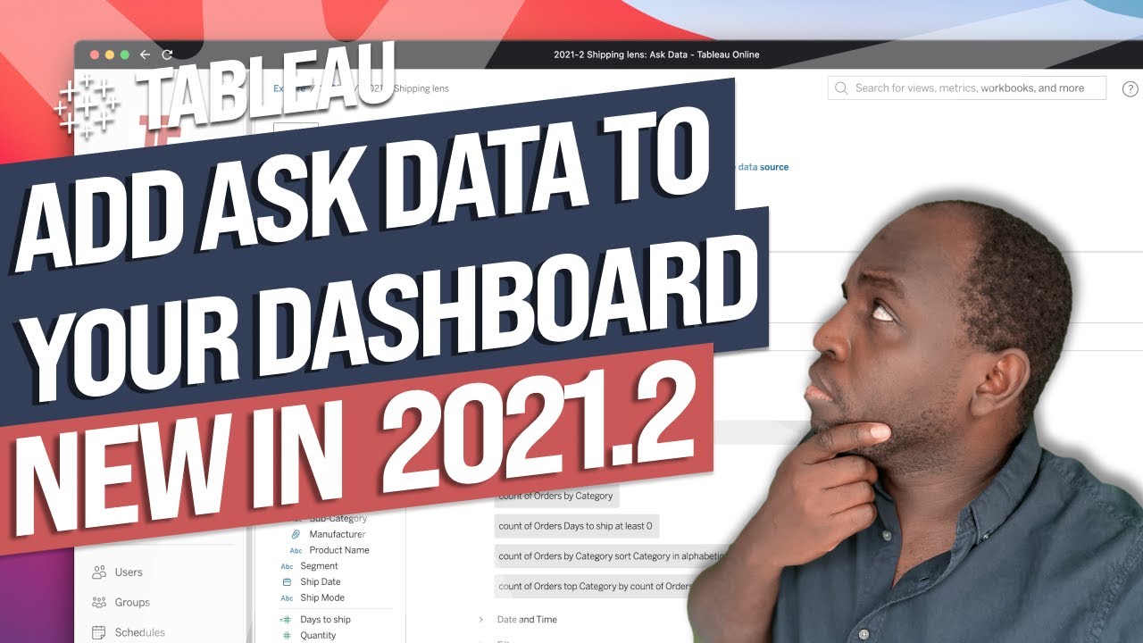 Как добавить Ask Data на панель управления: новое в Tableau 2021.2