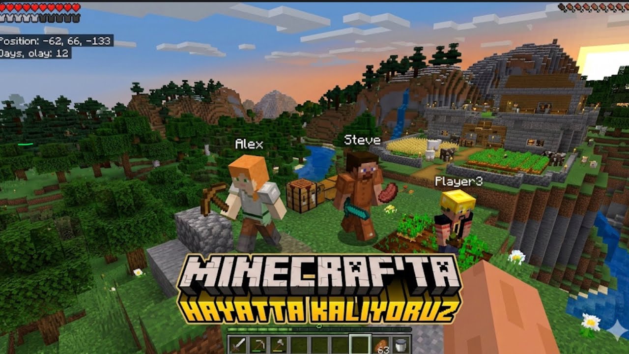 Minecrafta Hayatta Kalıyoruz ( acemi modunda )