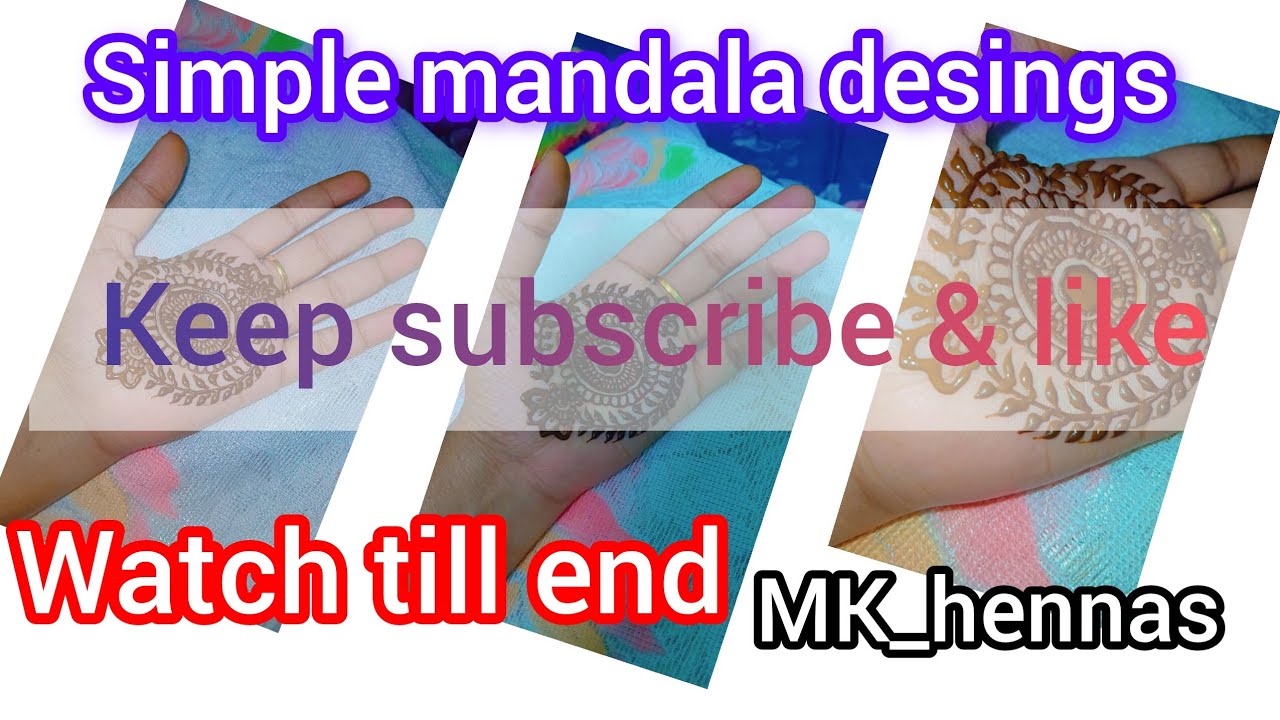 Simple Mandala desings # bridal henna#MK_hennas#step by step # easy henna tutorial # kids henna