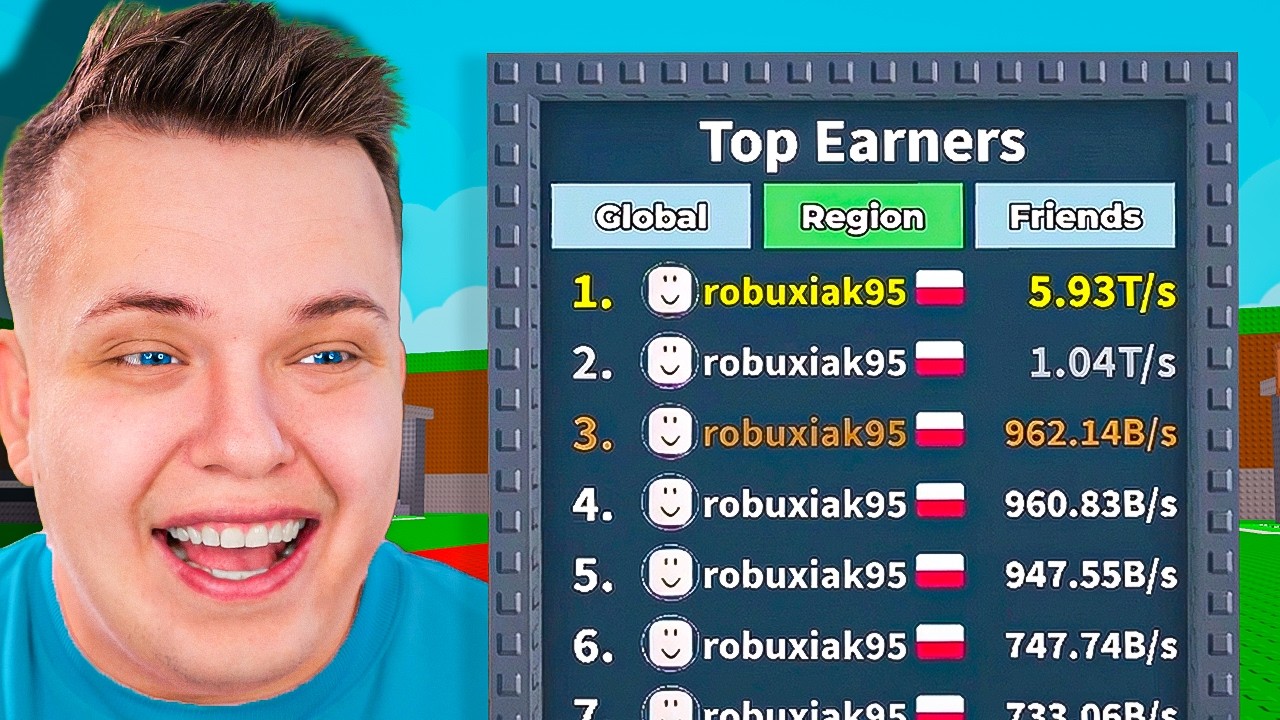 Zostałem TOP 2 POLSKI w Steal A Brainrot w Roblox!
