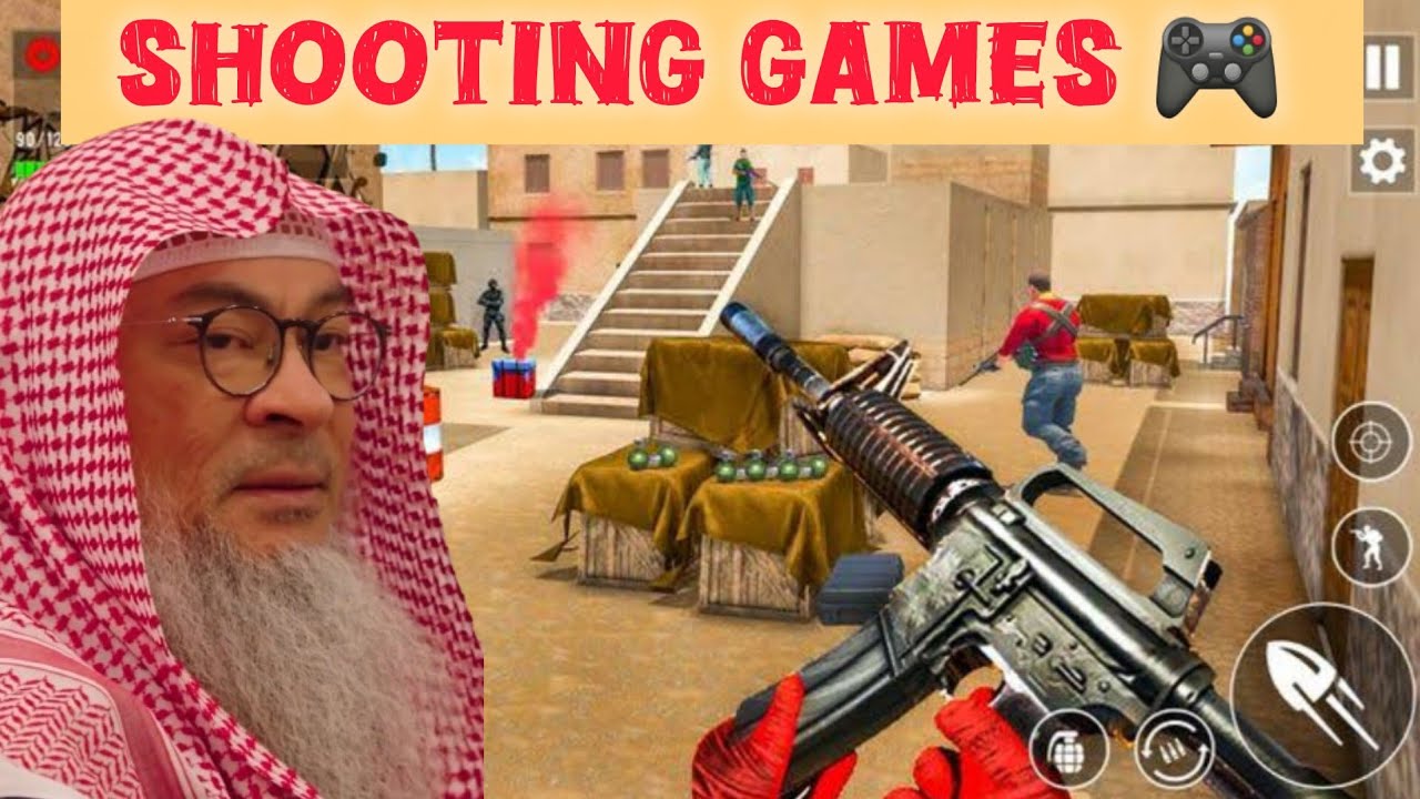 Can we play video games like Fortnite that involve shooting our opponents? #islam assim al hakeem