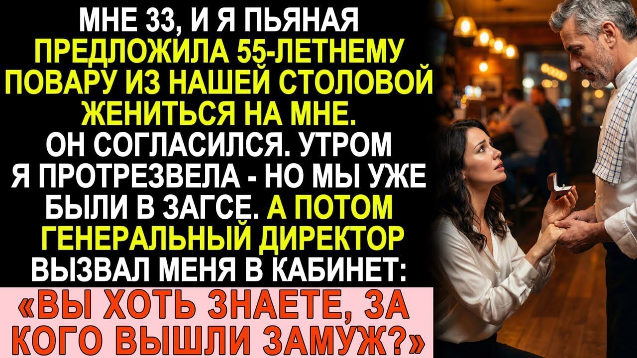 Я пьяная позвала повара замуж. На утро мы в ЗАГСе. Директор вызвал «Вы хоть знаете, кто он такой»