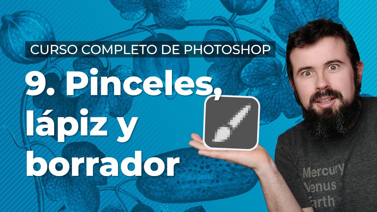 Pinceles, lápiz y borrador - Curso Completo de Adobe Photoshop en Español (9/40)