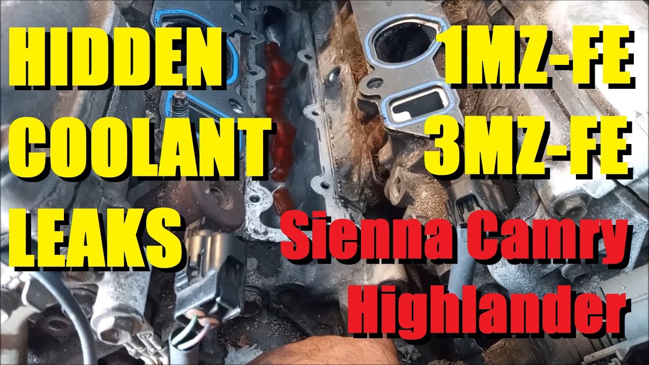 Toyota V6 -Thermostat Housing Leak - 3.0/3.3 liter 1MZ-FE/3MZ-FE Camry Sienna Highlander RX300 RX330