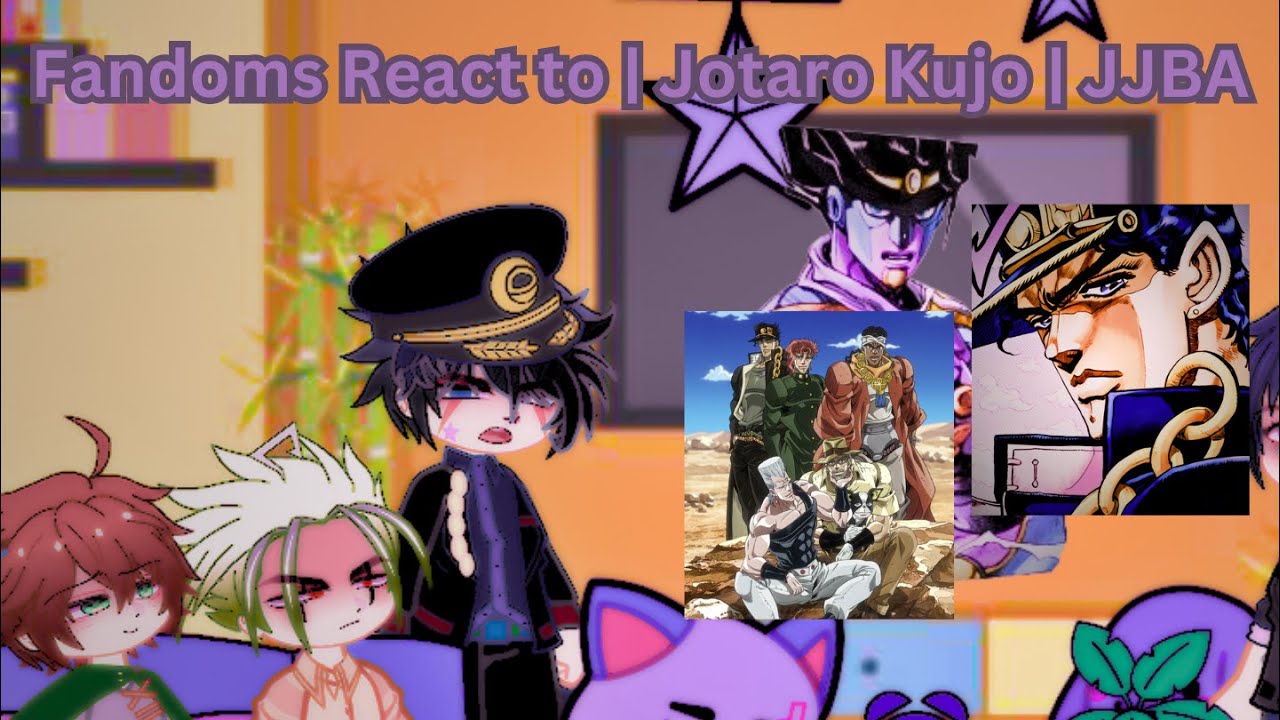 Fandoms React to | Jotaro Kujo | Jojo's Bizzare Adventure | Part 1+2 | Gacha Club