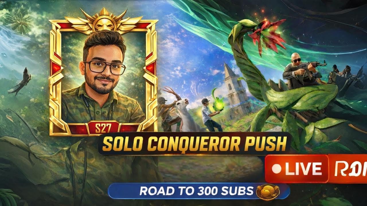 🔴 BGMI Tamil Live | Conqueror Push Solo | BGMI 4.2 Season 27 | Road to 300 Subs | TN29LIVE
