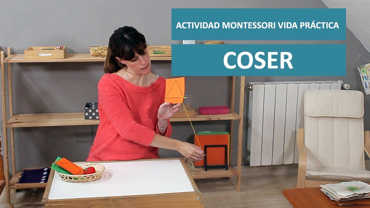 Actividad Montessori de coser
