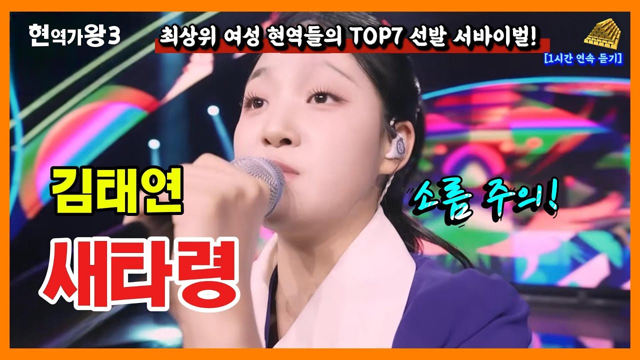 현역가왕3 김태연 – 새타령 원곡 이날치  소름 돋는 무대 1시간 연속 듣기 #김태연 #새타령 #현역가왕3#이날치 #1시간연속듣기 #무한반복