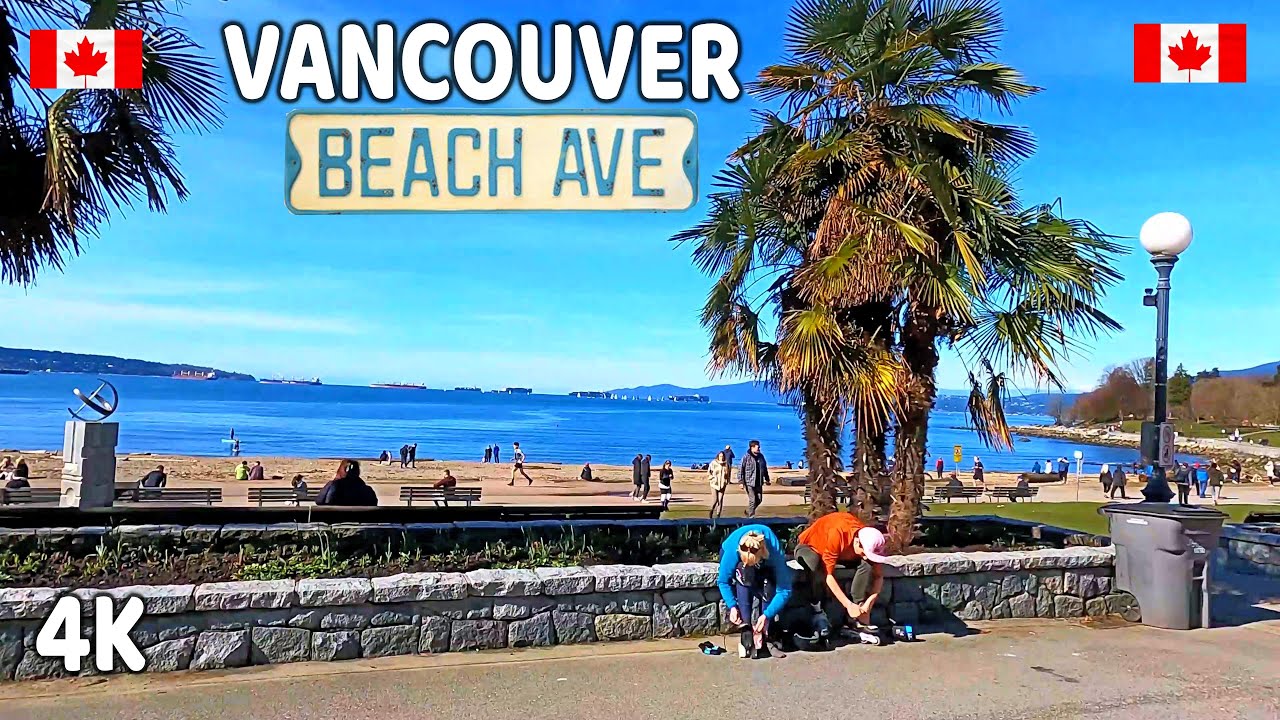 🇨🇦 【4K】☀️  Downtown Vancouver & North Vancouver, BC Canada.  Relaxing Walk. December  2023.