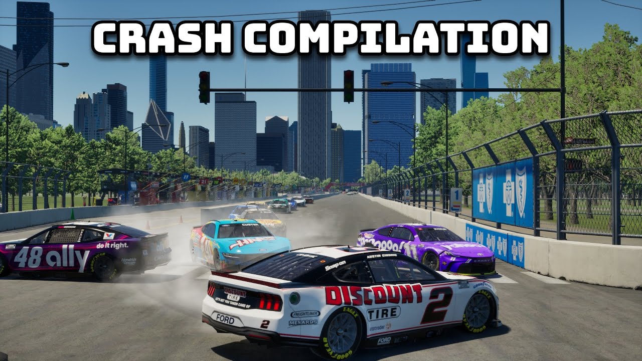 NASCAR 25 Realistic Crash Compilation 11
