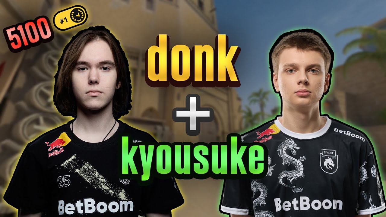 DONK and KYOUSUKE play 5100 ELO FACEIT! donk POV with COMMs (Mirage)