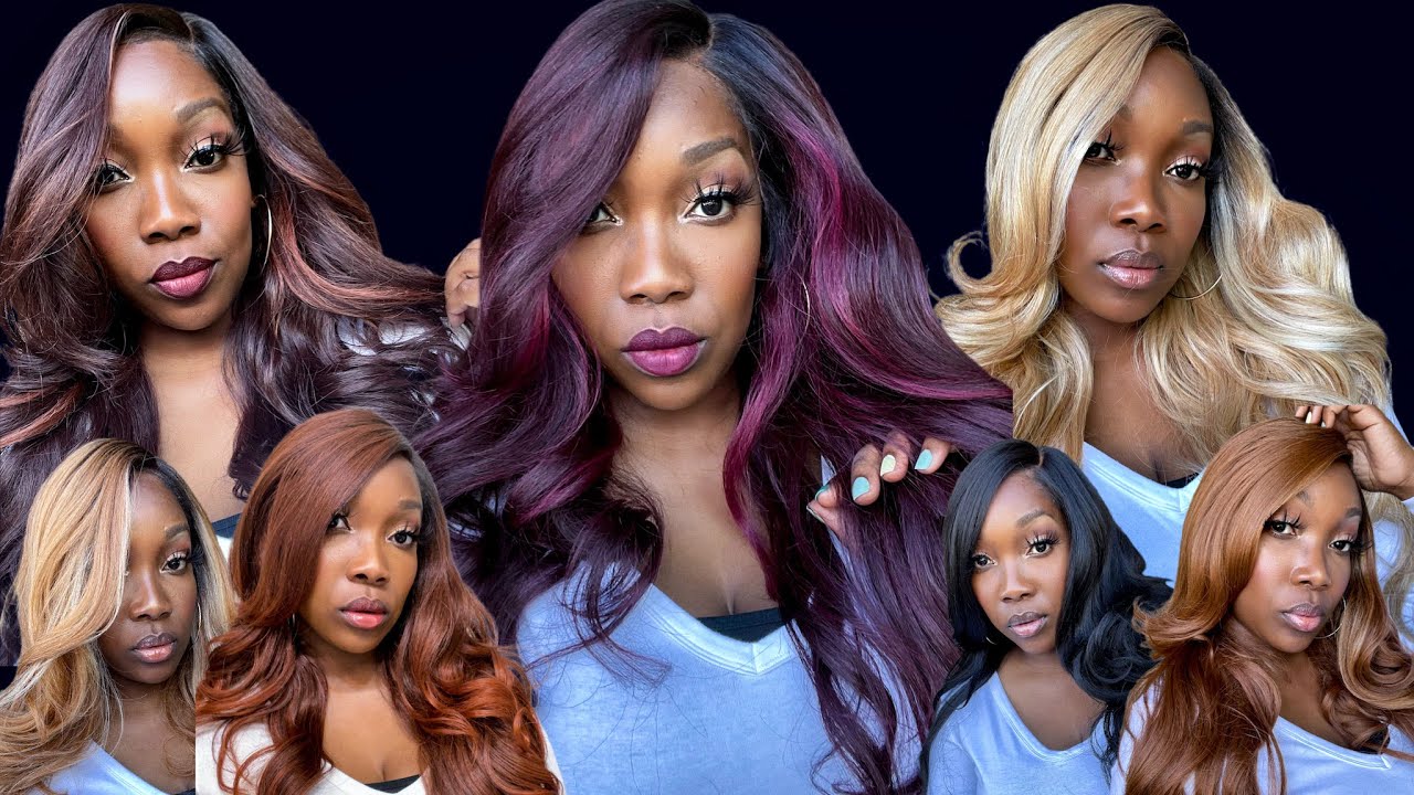 🔥 Let's look at 7 Different Outre Colors! Kamalia Melted Hairline Wig Review Color Lookbook