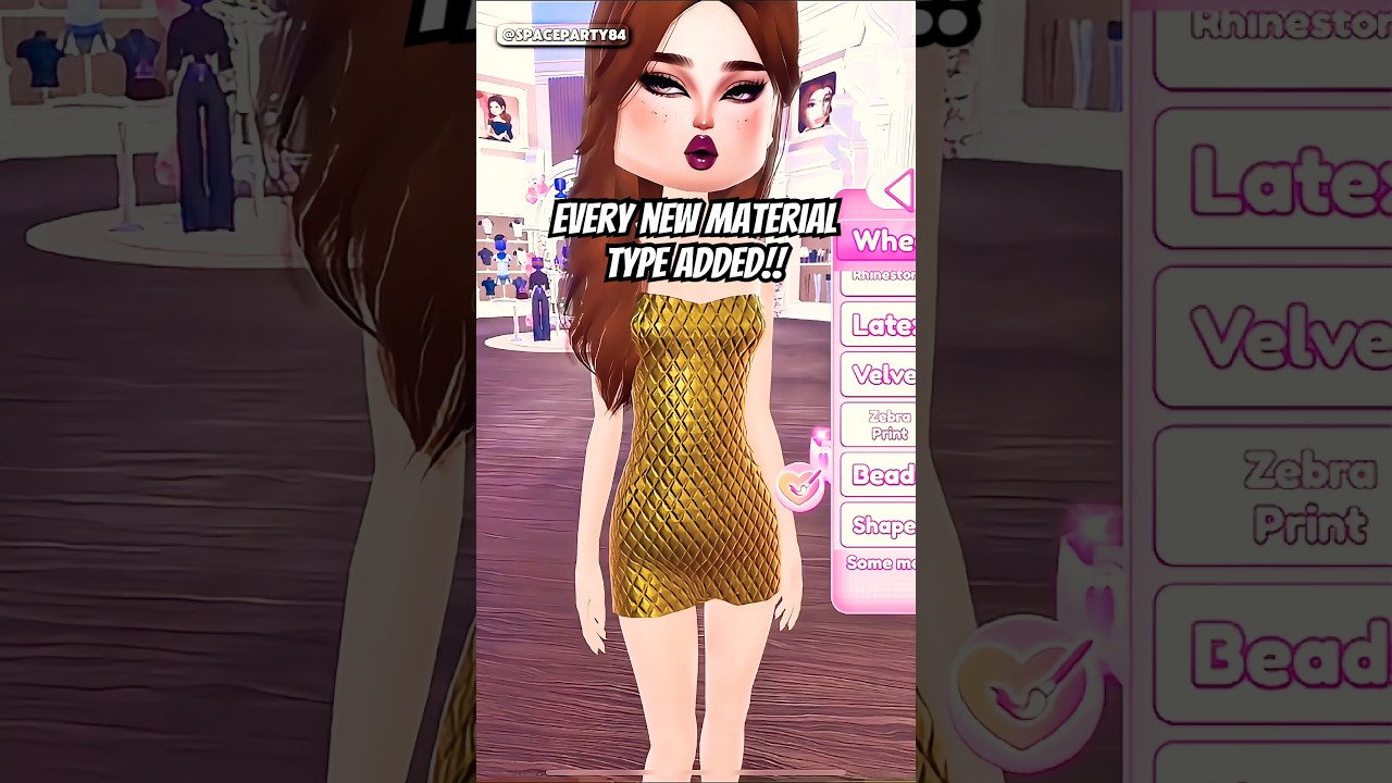 💄ALL THE NEW MATERIAL TYPES 😍🪡 #dti #valentinesupdate #gamepass #dresstoimpress #roblox #shorts