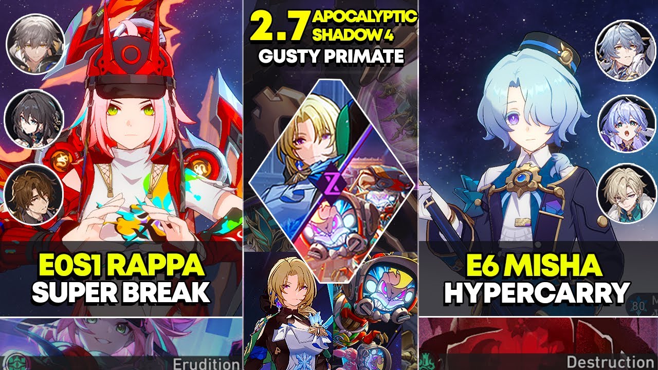 E0S1 Rappa Super Break & E6 Misha Hypercarry | Apocalyptic Shadow 4 | Honkai Star Rail 2.7