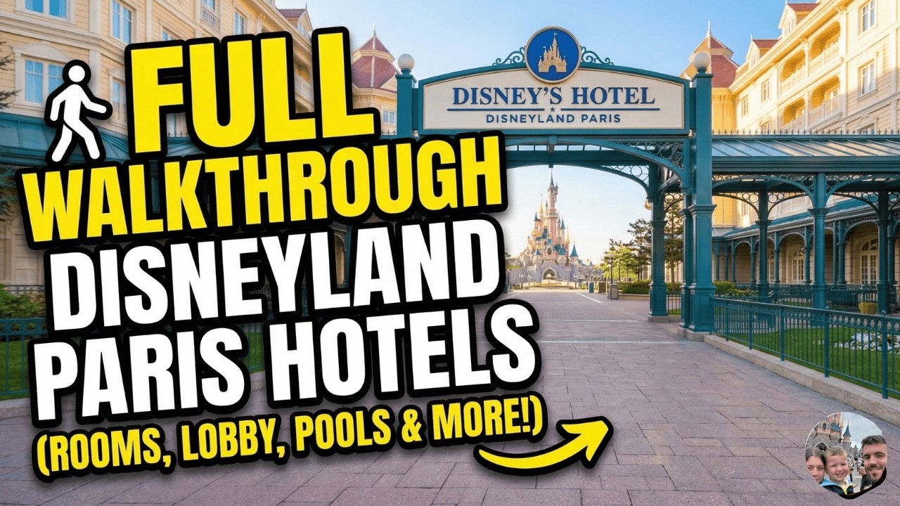 Полная пешеходная экскурсия и обзор отеля Disneyland Paris.
